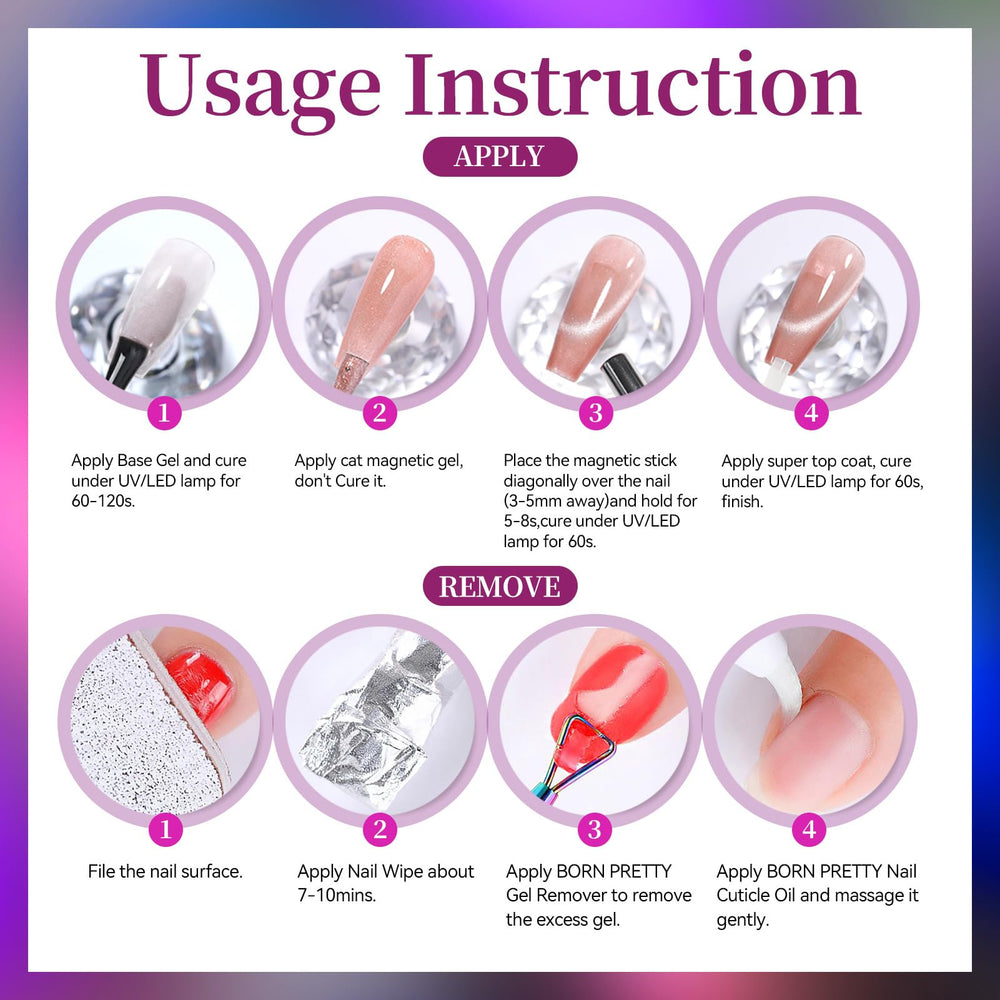 Born Pretty magnet-ready gel polish demonstrates lasting color and drama