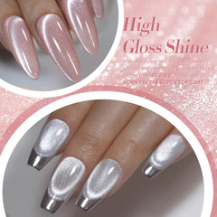 Born Pretty cat magnetic gel nail polish pastel pink for delicate magnetic accents.