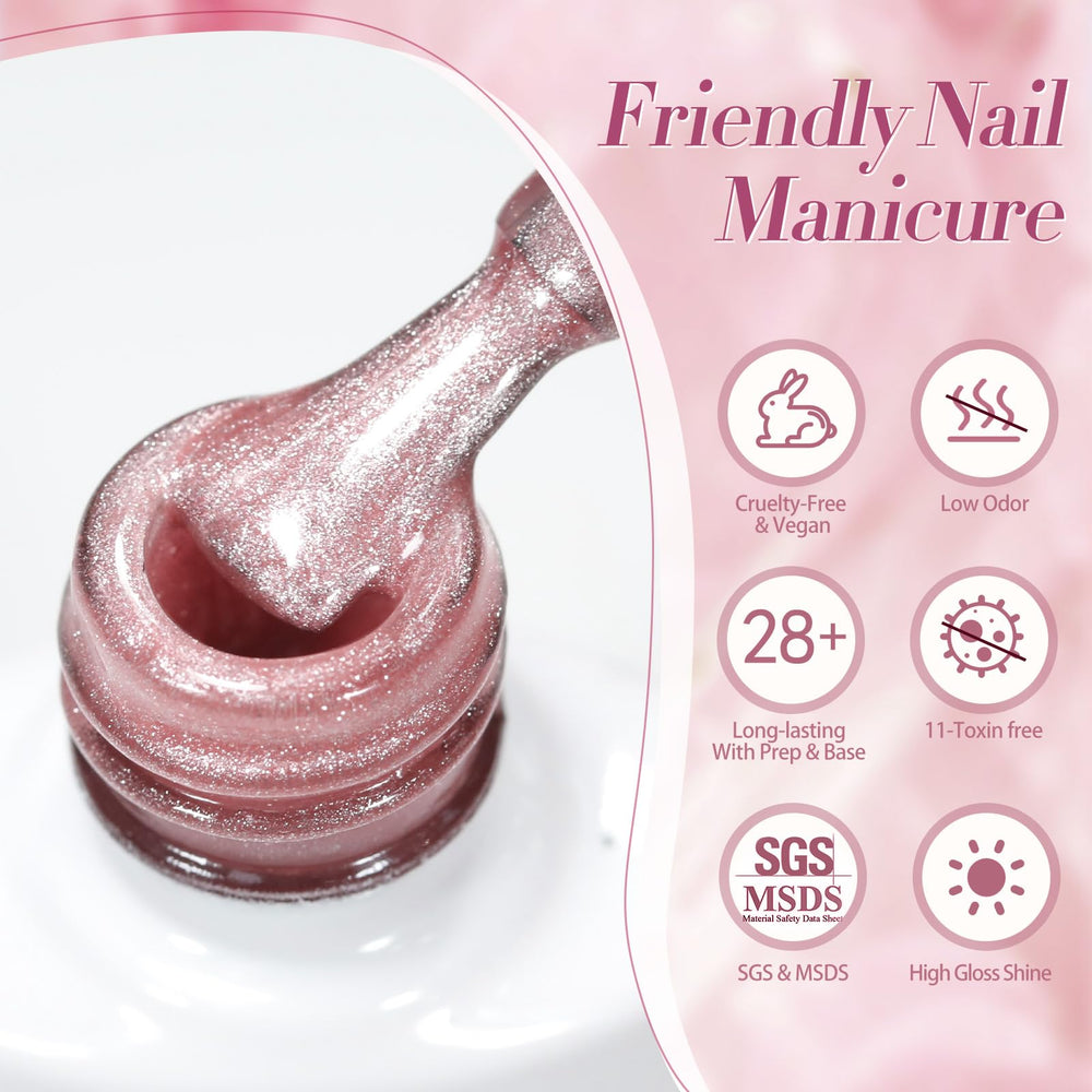 Born Pretty Cat Magnetic Gel Nail Polish Petals capturing delicate floral shimmer