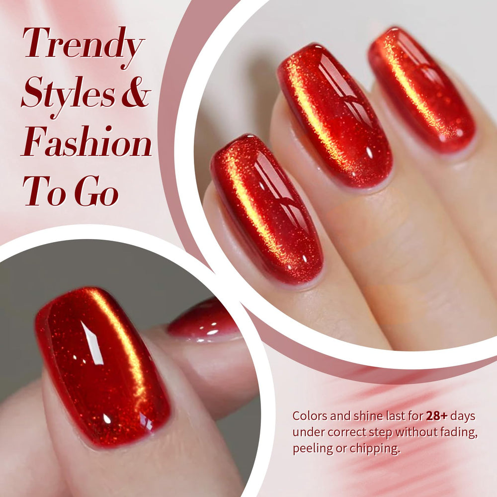 Born Pretty Cat Magnetic Eye Gel Polish silky gloss for long-lasting shine.