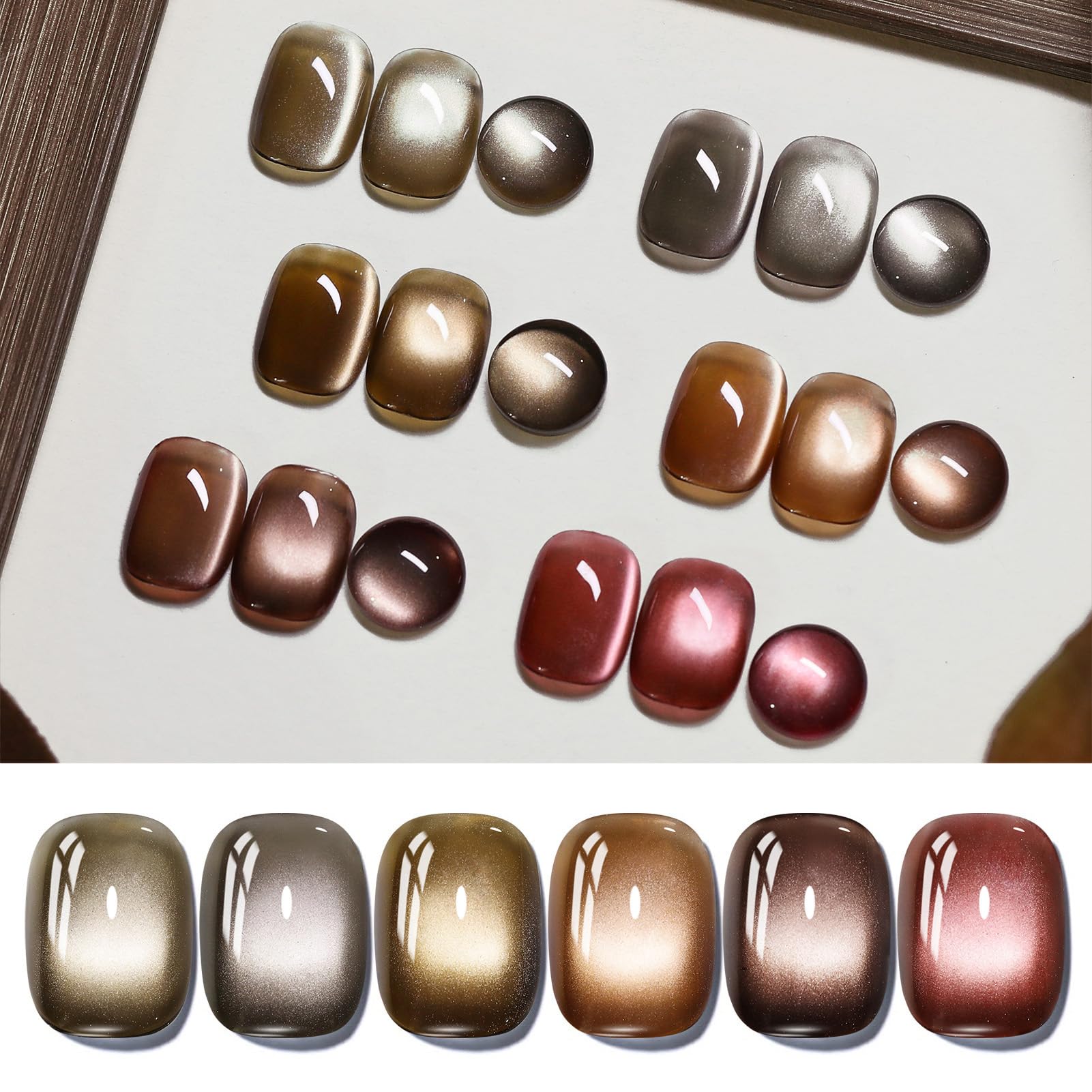 Born Pretty cat magnetic eye gel nail polish delivers vivid shimmer for a striking manicure.