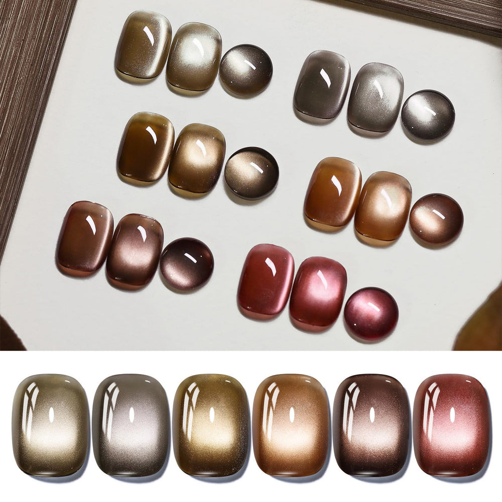 Born Pretty cat magnetic eye gel nail polish delivers vivid shimmer for a striking manicure.