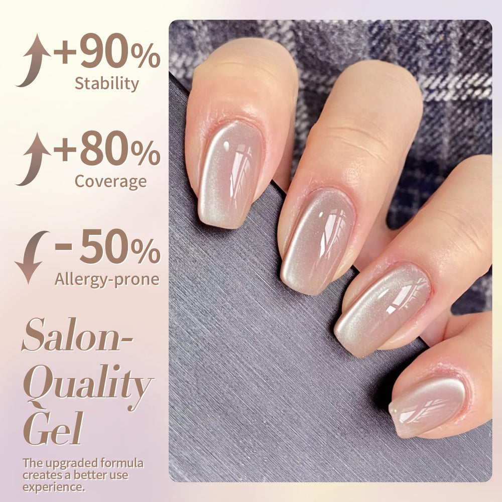 Born Pretty Nude Moonlight Gel paired with base and top coats for durability.