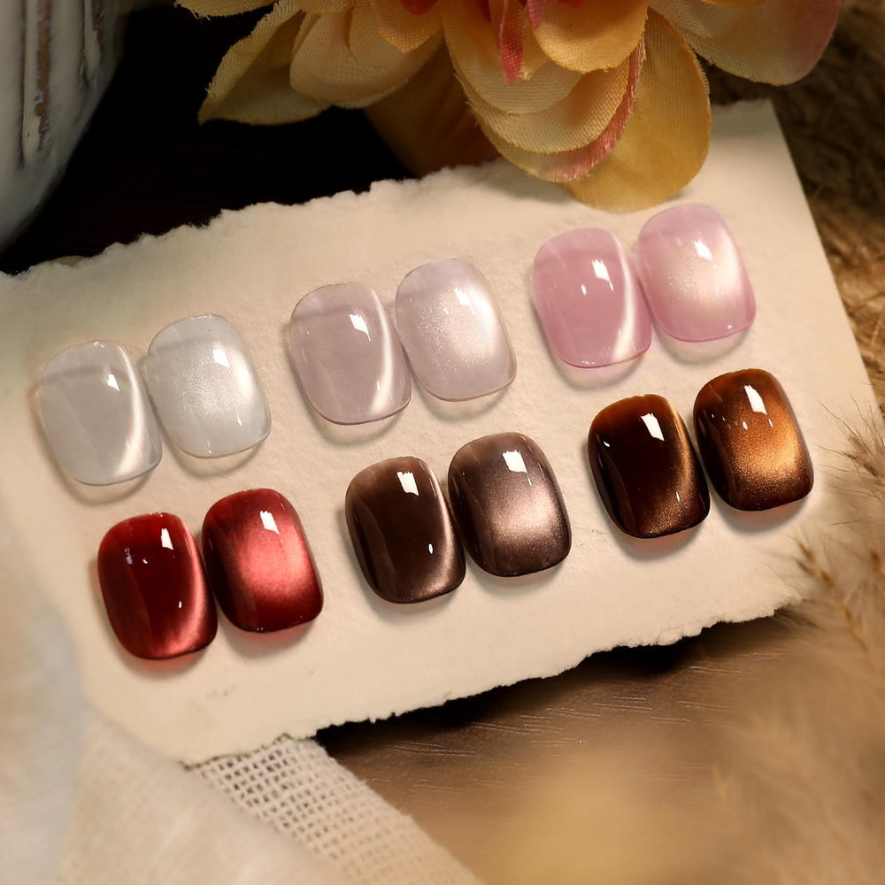 Born Pretty Cat Magnetic Eye Glitter polish in action for a bold, glossy cat eye effect.