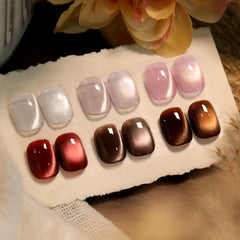 Born Pretty Cat Magnetic Eye Glitter polish in action for a bold, glossy cat eye effect.