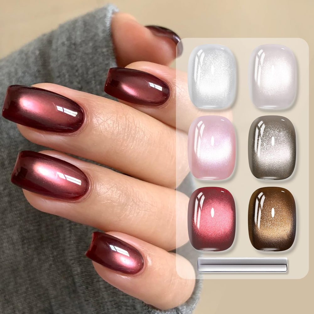 Born Pretty Cat Magnetic Eye Glitter polish silver shade highlighting reflective shimmer.