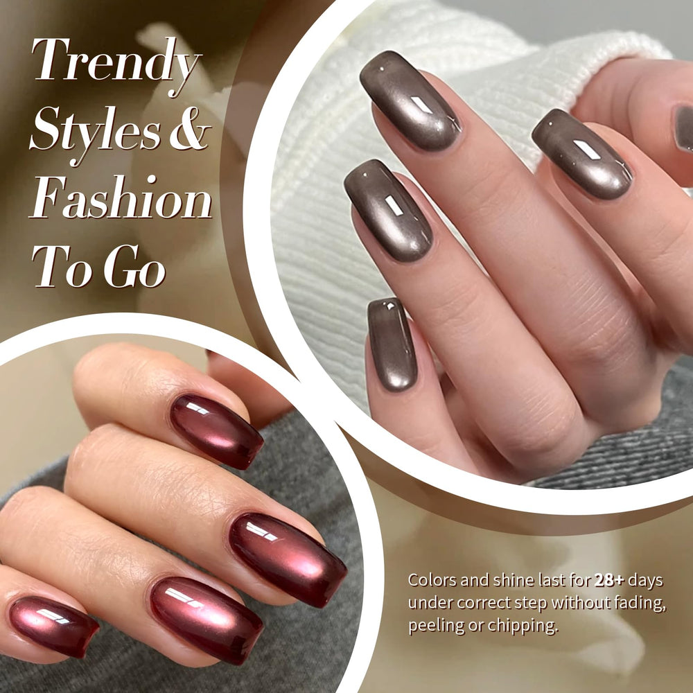 Born Pretty Cat Magnetic Eye Glitter polish red shade for bold manicure with magnetic glow.