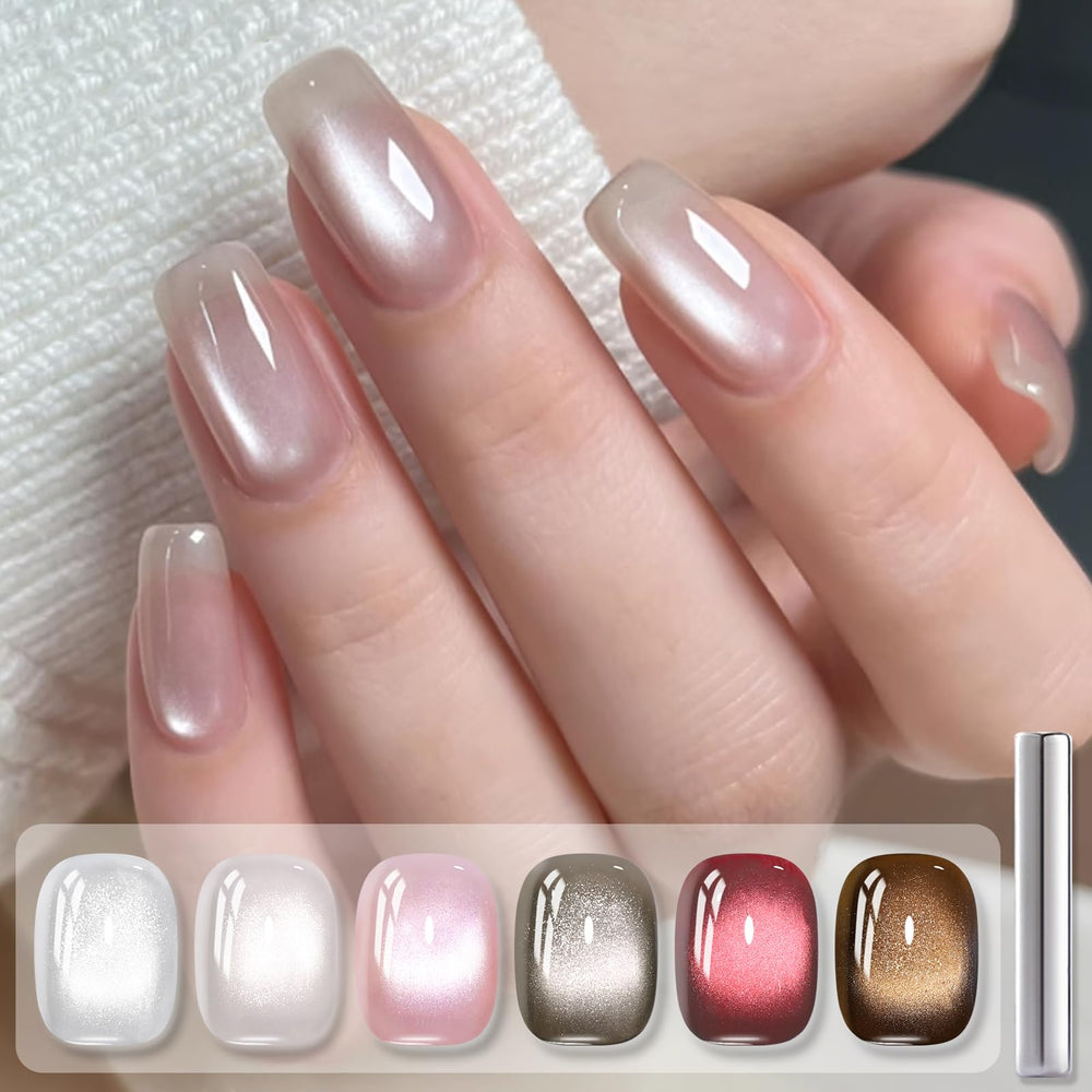Born Pretty Cat Magnetic Eye Glitter polish swatch displaying high gloss finish.