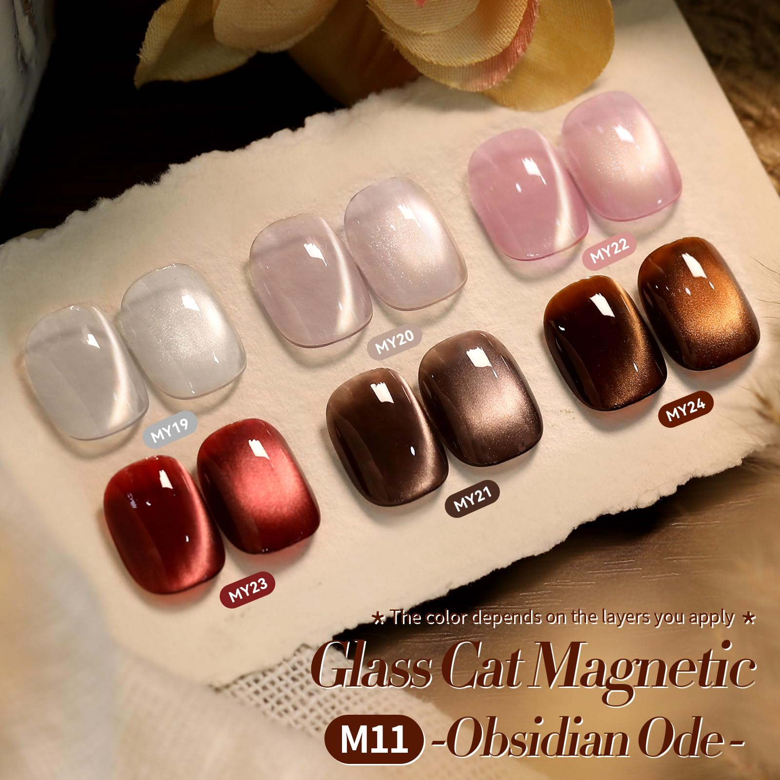 Born Pretty Cat Magnetic Eye Glitter pack shows six color set ready for gifting.
