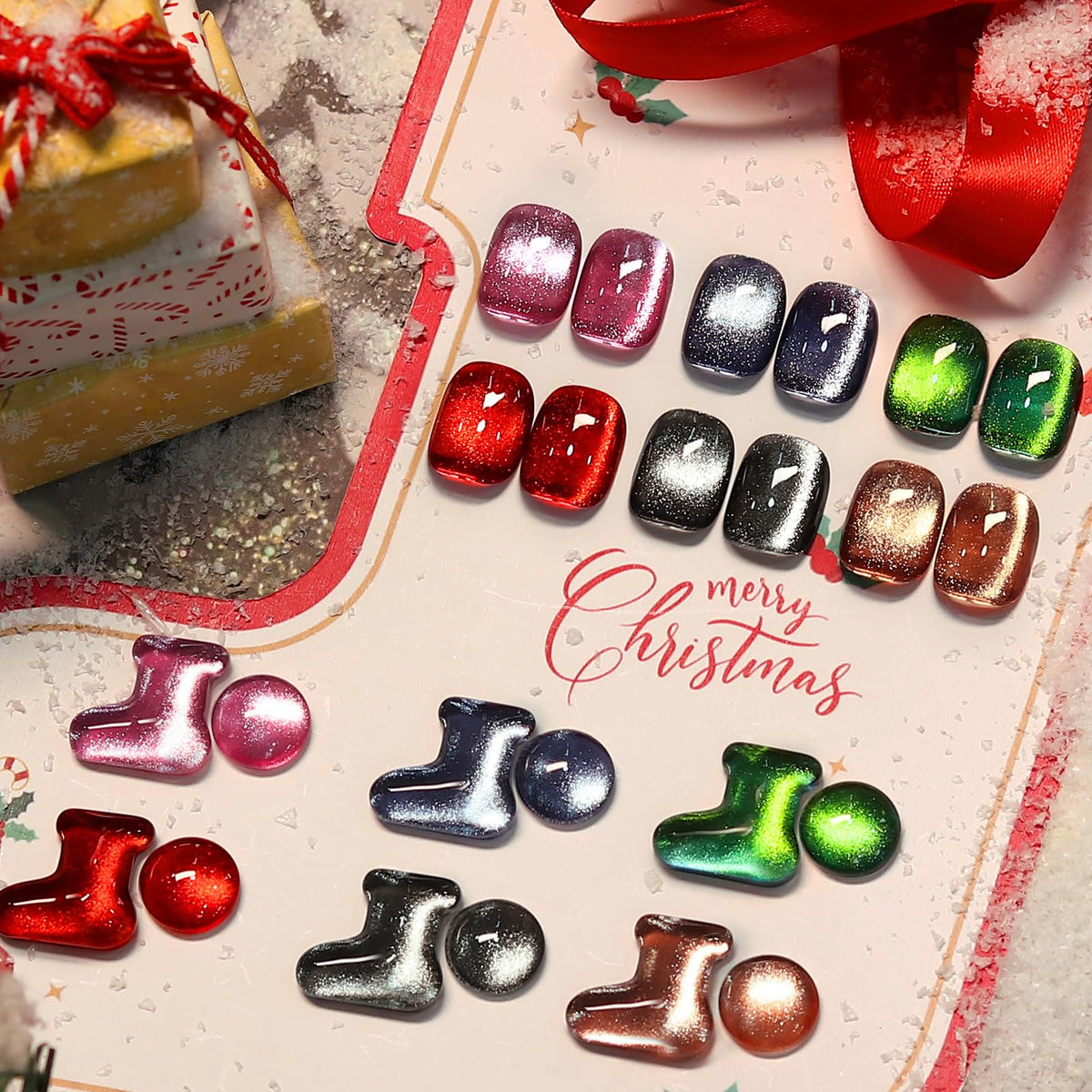 Born Pretty cat magnetic eye gel polish red for festive nails and long wear