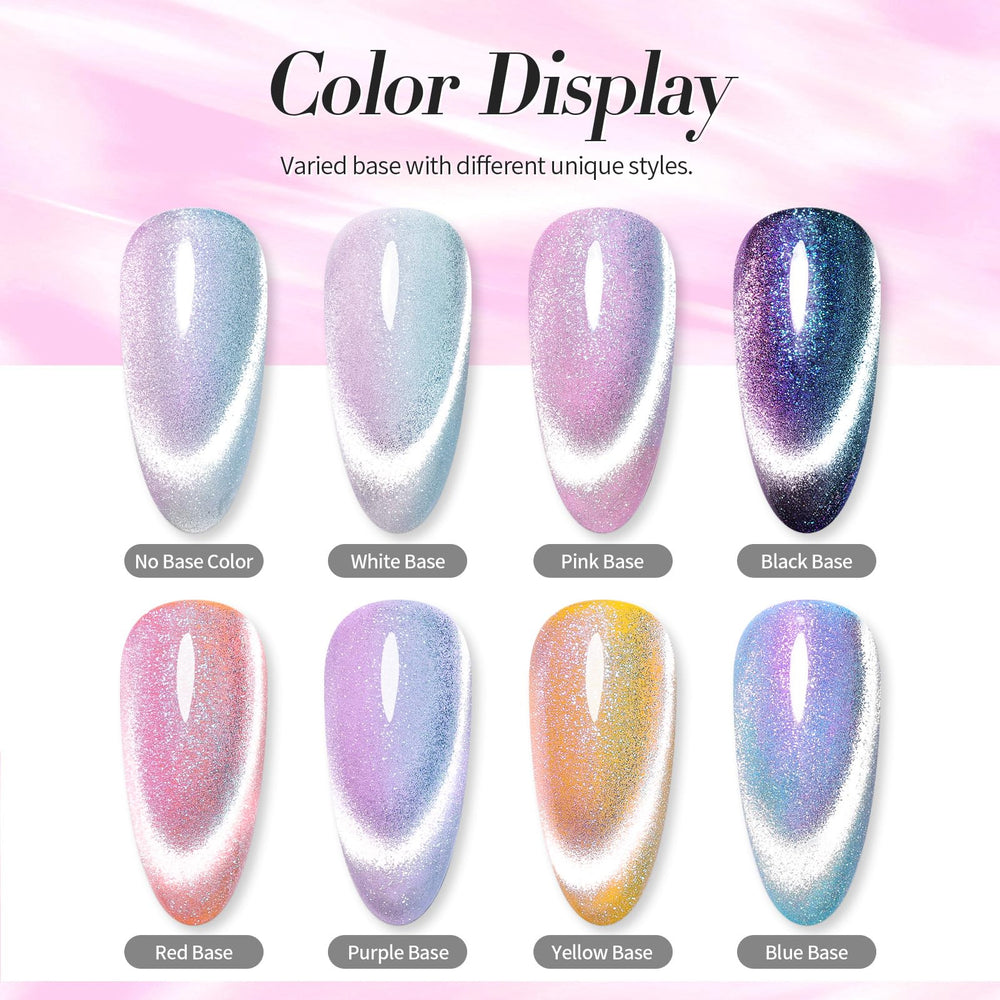 Born Pretty cat magnetic eye powder pattern demo highlighting 3D cat-eye effect.
