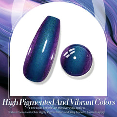 Born Pretty Chameleon Gel Nail Polish under UV LED swatch for quick at home manicures