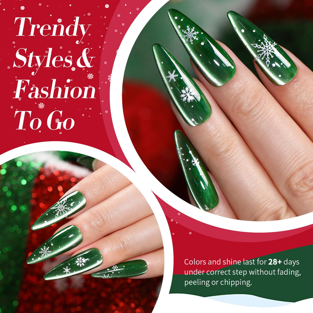 Born Pretty Christmas Cat Magnetic Eye glitter polish delivers magnetic shimmer effects.