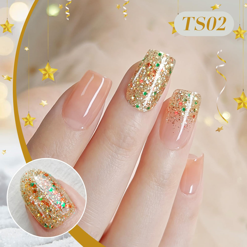 Born Pretty Christmas Jelly Glitter Polish green adds vibrant sparkle to any manicure