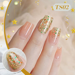 Born Pretty Christmas Jelly Glitter Polish green adds vibrant sparkle to any manicure