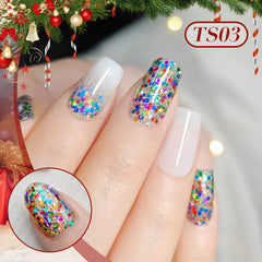 Born Pretty jelly sequins polish brush applying sparkling color for quick at-home salon results.