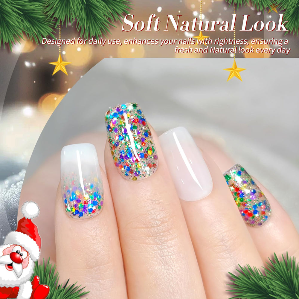 Born Pretty Christmas jelly sequins polish glitter-on-nails idea for party-ready shine.