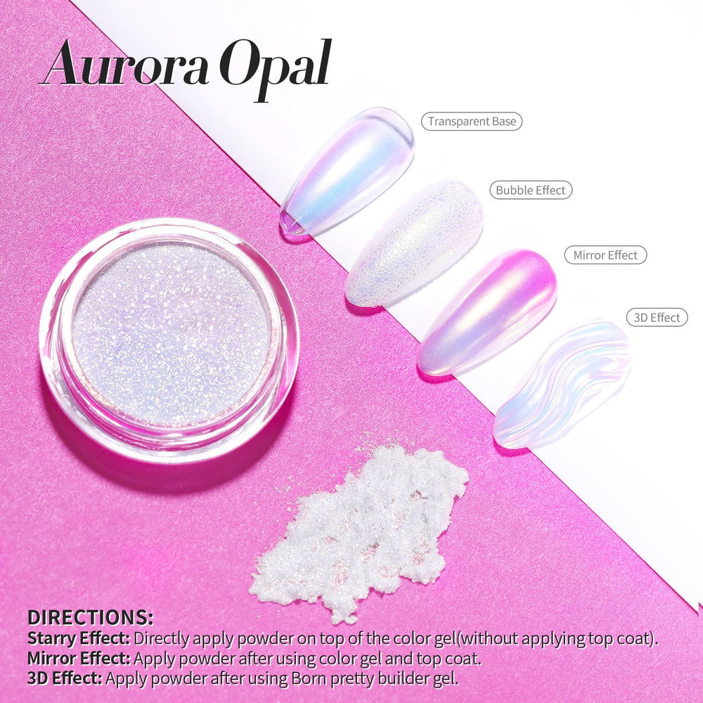 Born Pretty chrome glitter dust adds sparkling depth to nail art