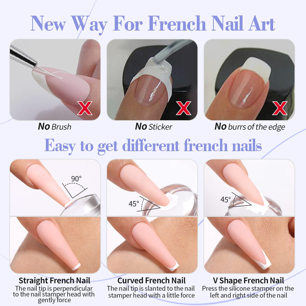 Born Pretty silicone stamping heads reach curved edges easily for precise nail transfers.