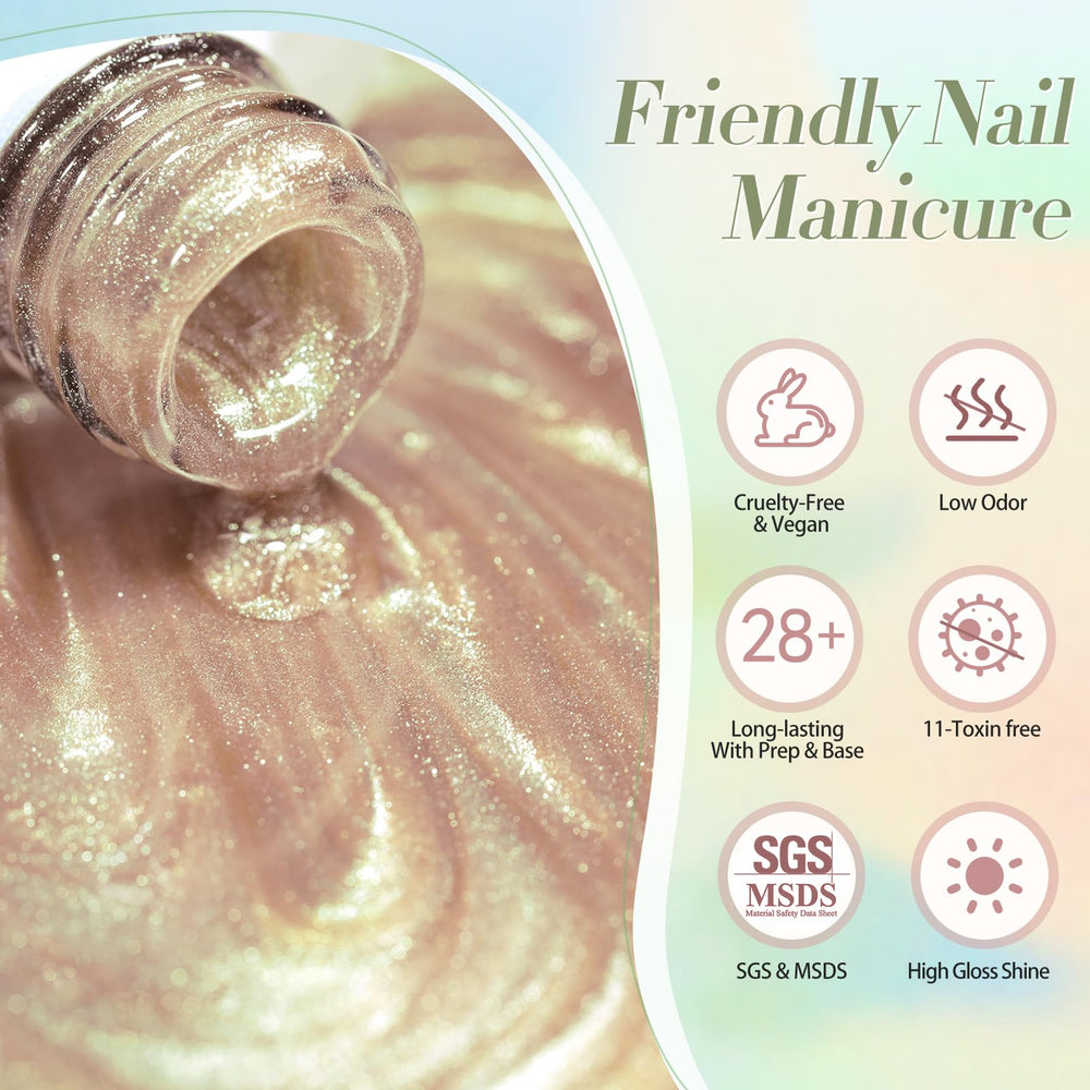 Born Pretty color-shift nails under angled lighting for dynamic looks