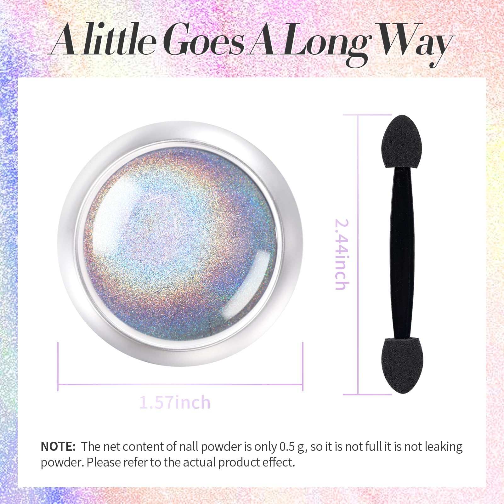 Born Pretty colorful base underneath enhances holo effect for dramatic shifts