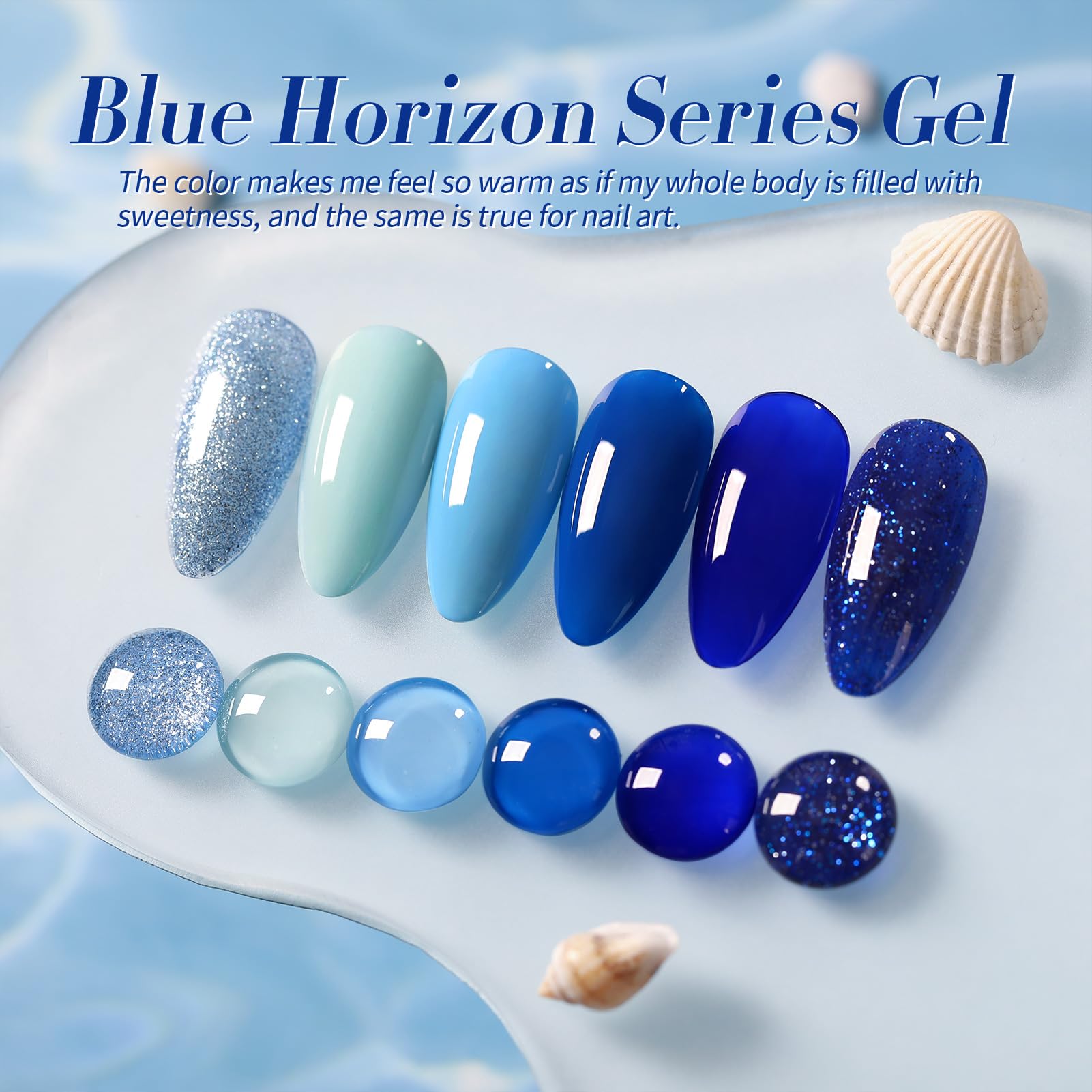 Born Pretty deep blue glitter gel polish with starry finish for dramatic nails