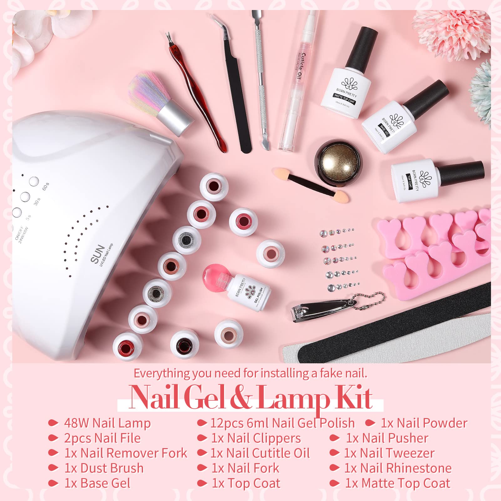 Deluxe gift box of Born Pretty jelly gel nail kit