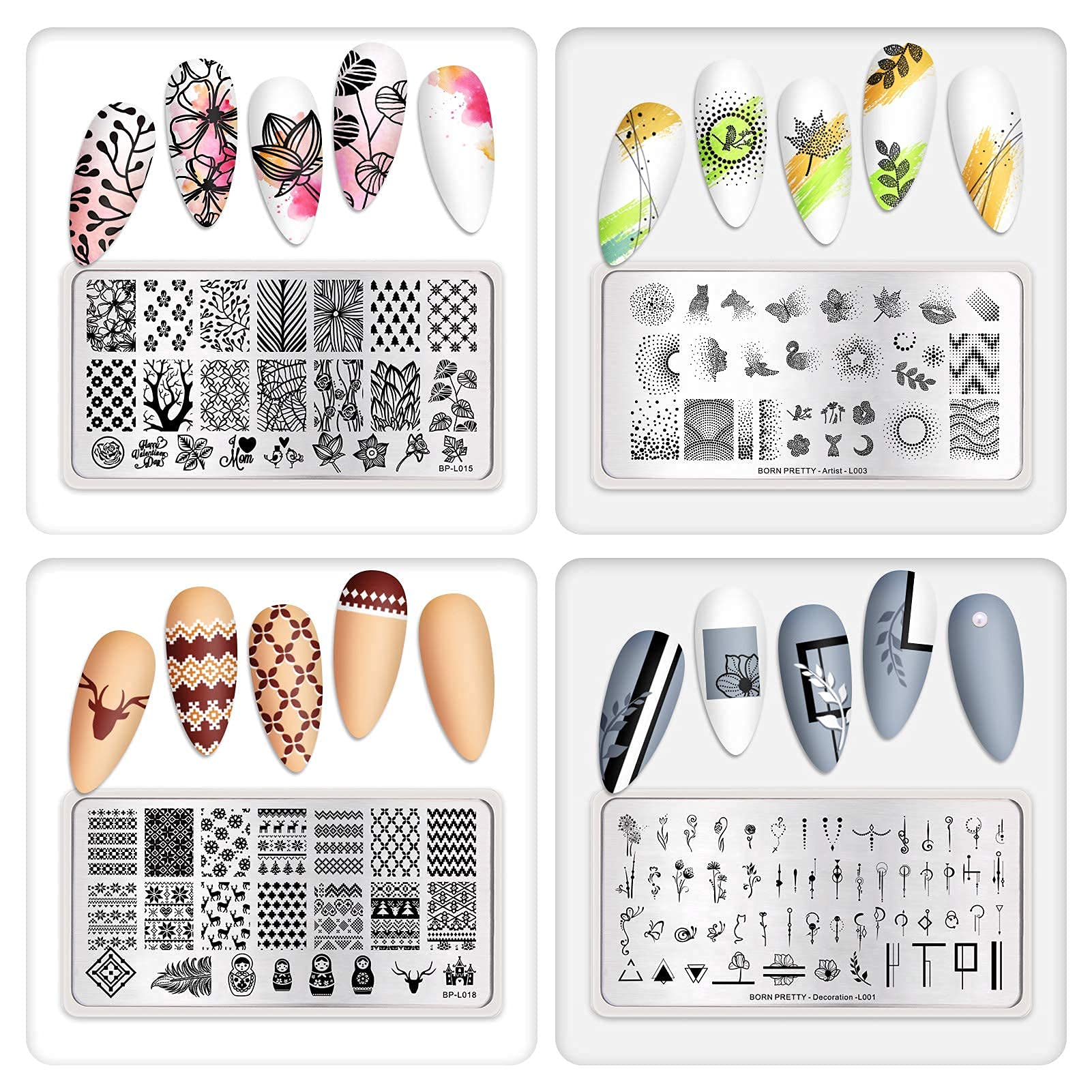 Born Pretty detailed engravings stamping plate for crisp lines