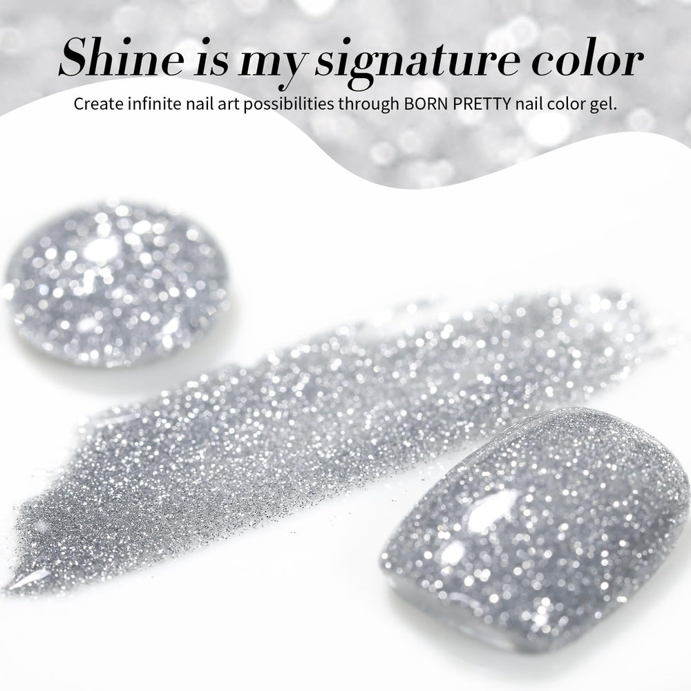 Born Pretty disco-like shimmer under flash creates party looks