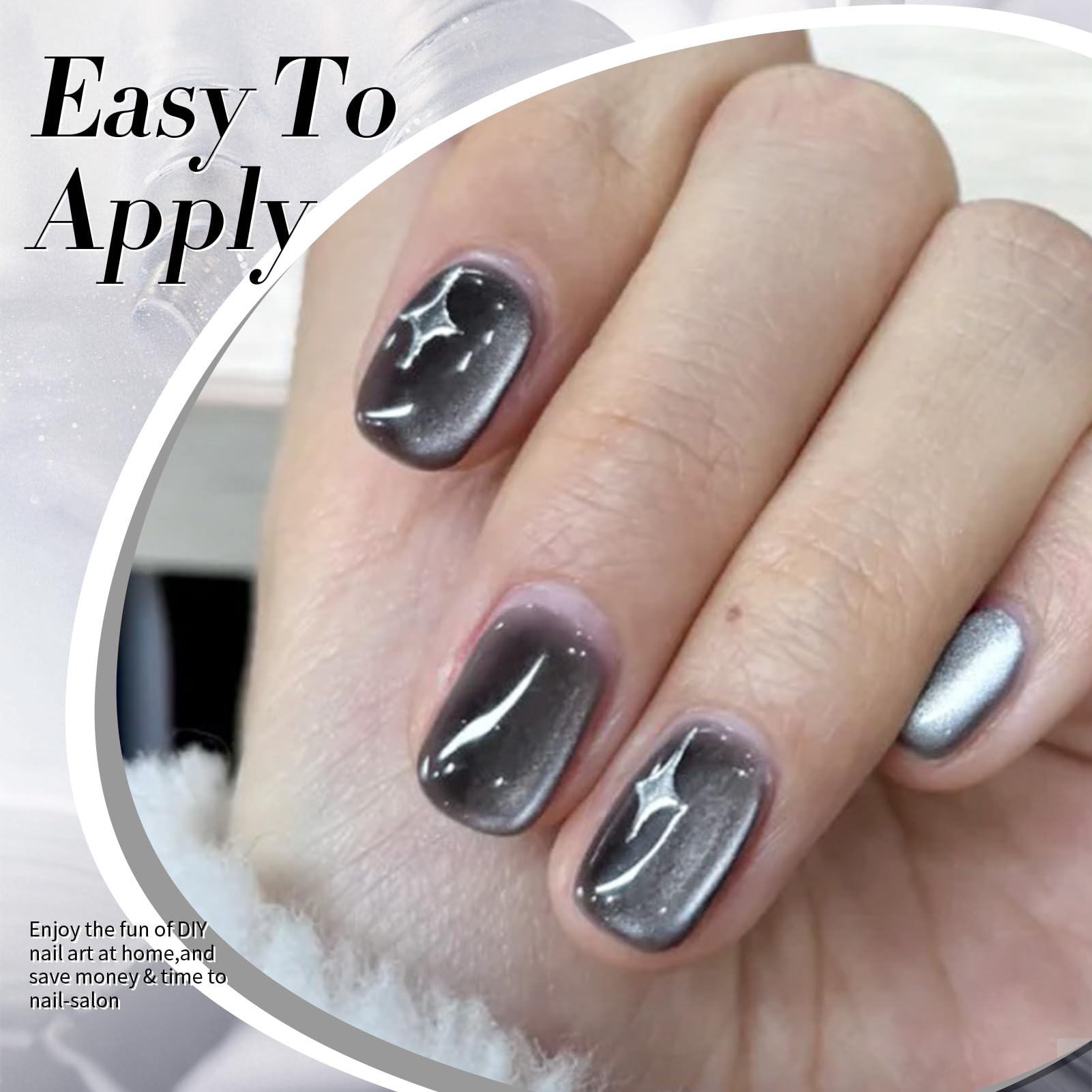 Born Pretty Easy to apply with magnet for creative nail art.