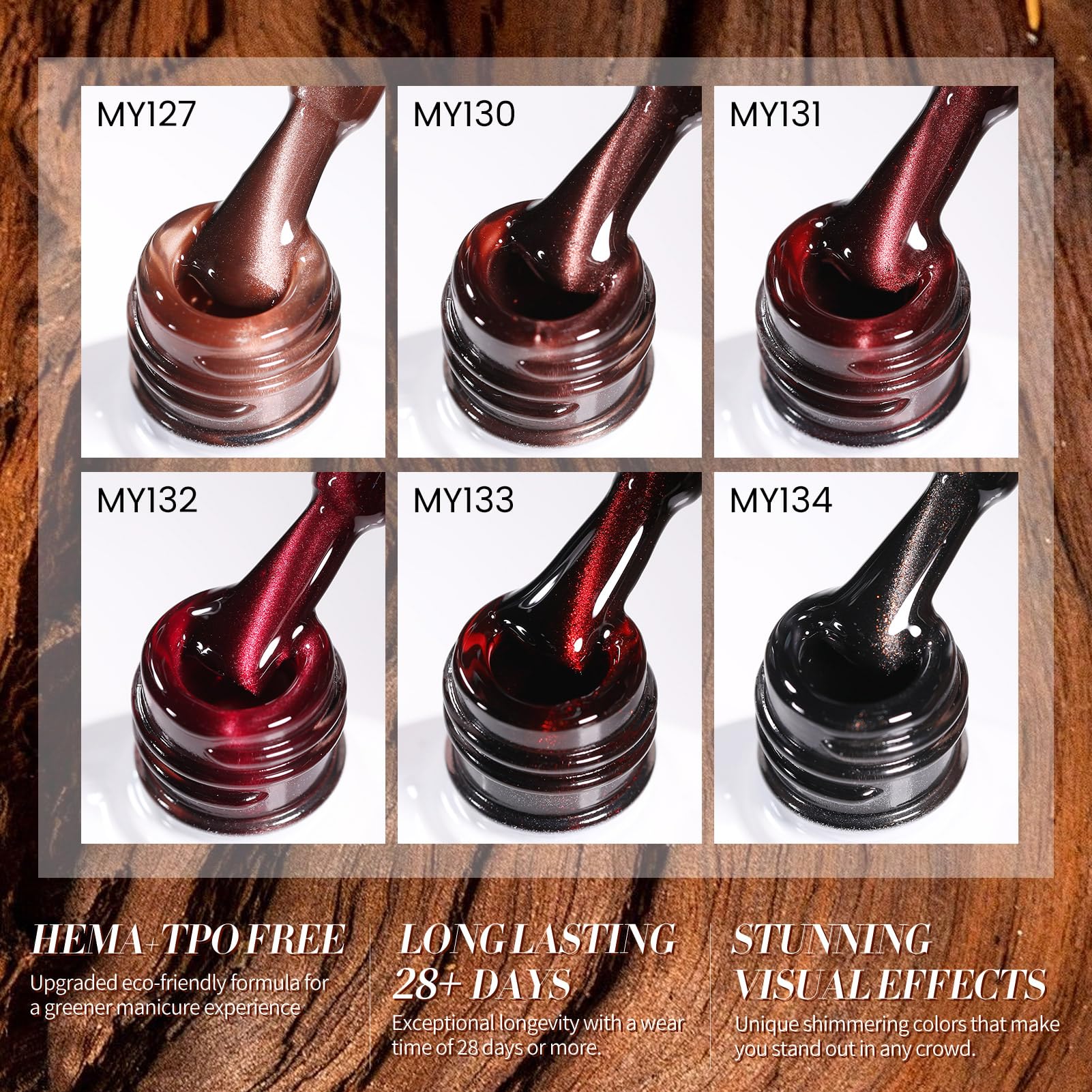 Born Pretty fall-winter glitter gel polish set showcases seasonal sparkle