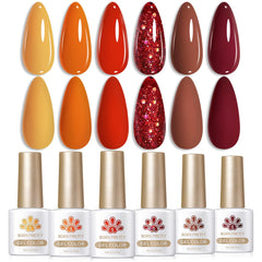 Born Pretty pumpkin caramel orange gel polish bottles for a quick fall manicure