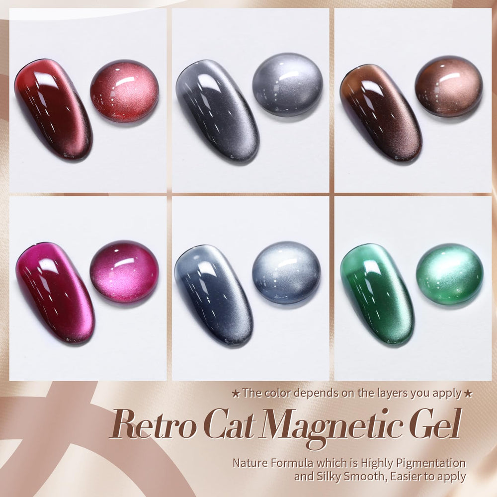 Born Pretty retro cat design nails create cozy autumn-winter vibes for chic seasonal looks.