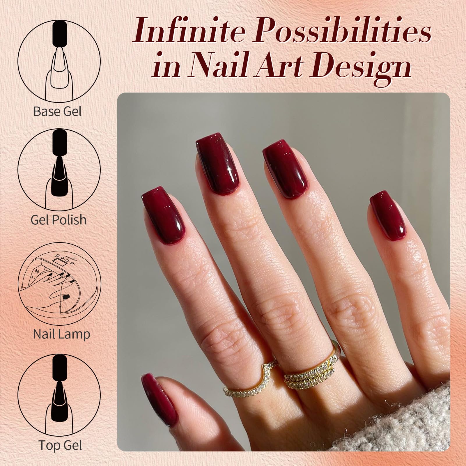 Born Pretty gel nail polish compatible with LED/UV curing lamp