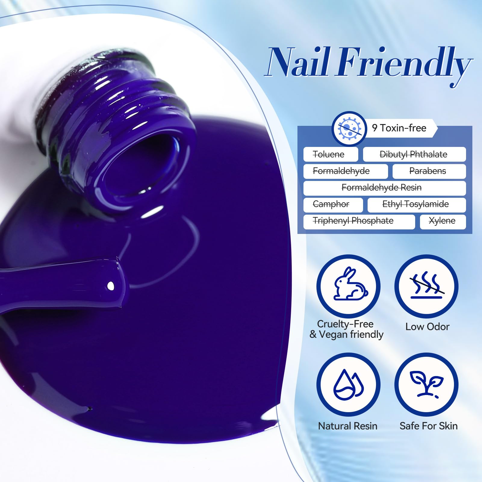 Born Pretty gift-ready blue gel polish set for holidays and celebrations