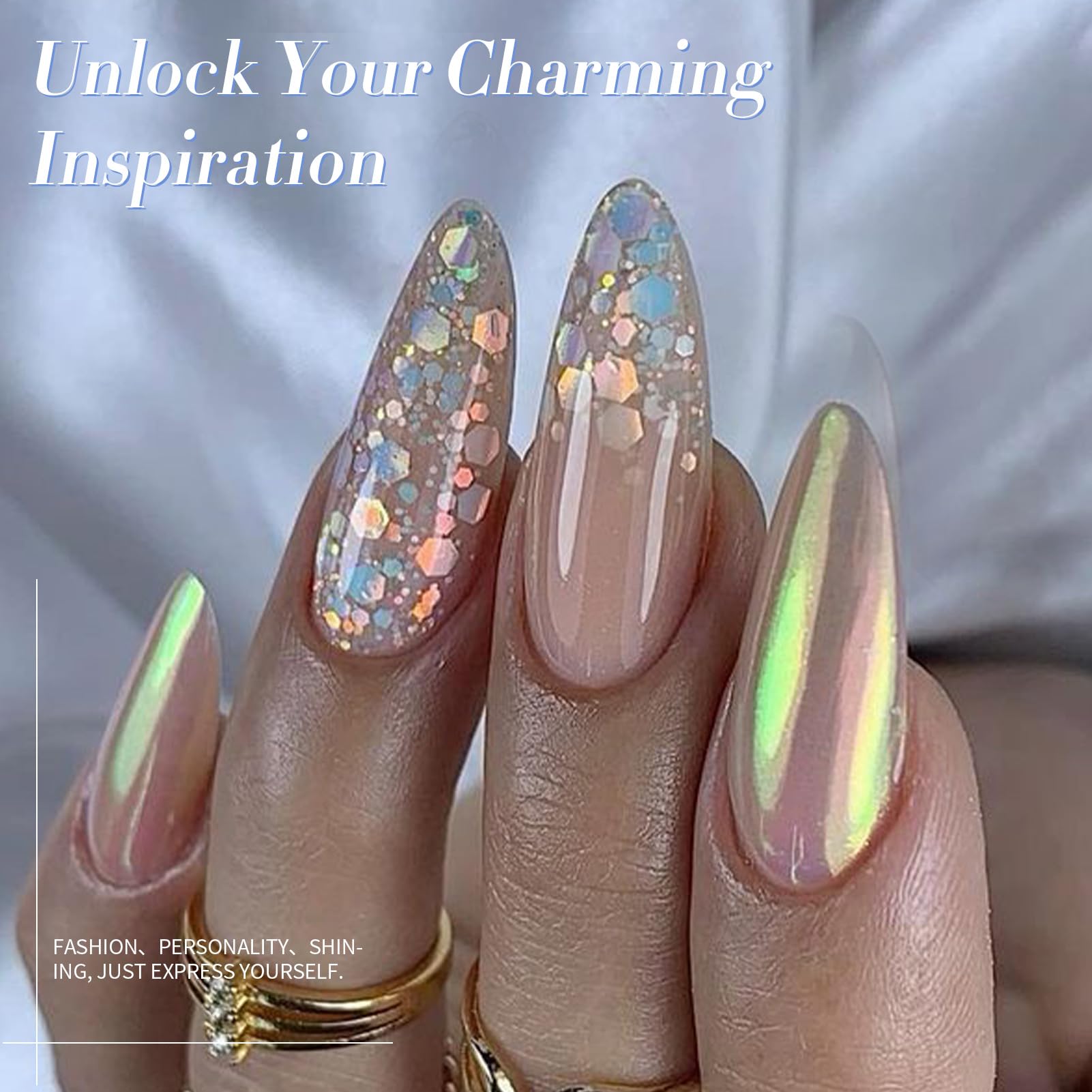 Layering pink glitter gel polish for deeper glow and depth