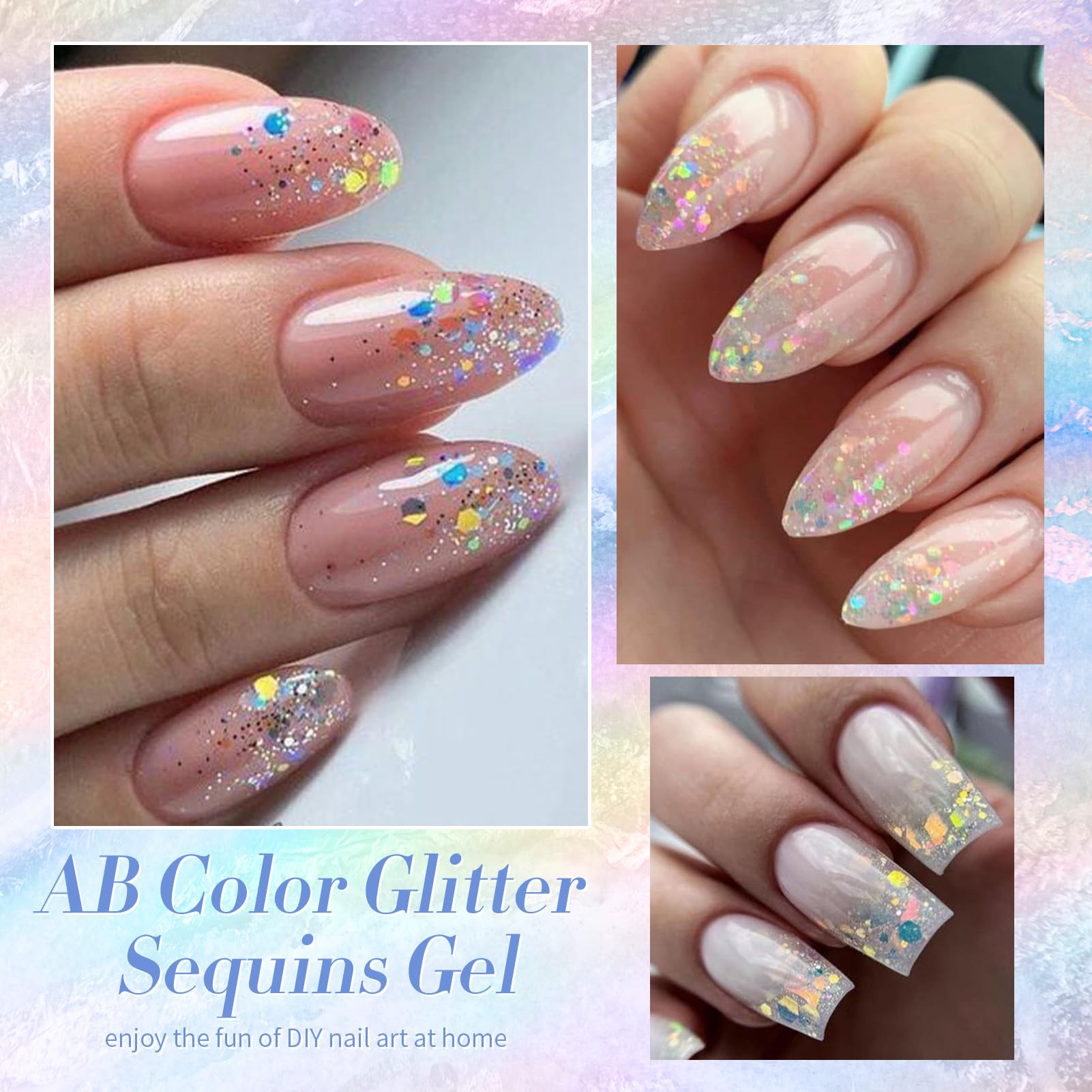 Born Pretty pink glitter gel polish nail art trend visual