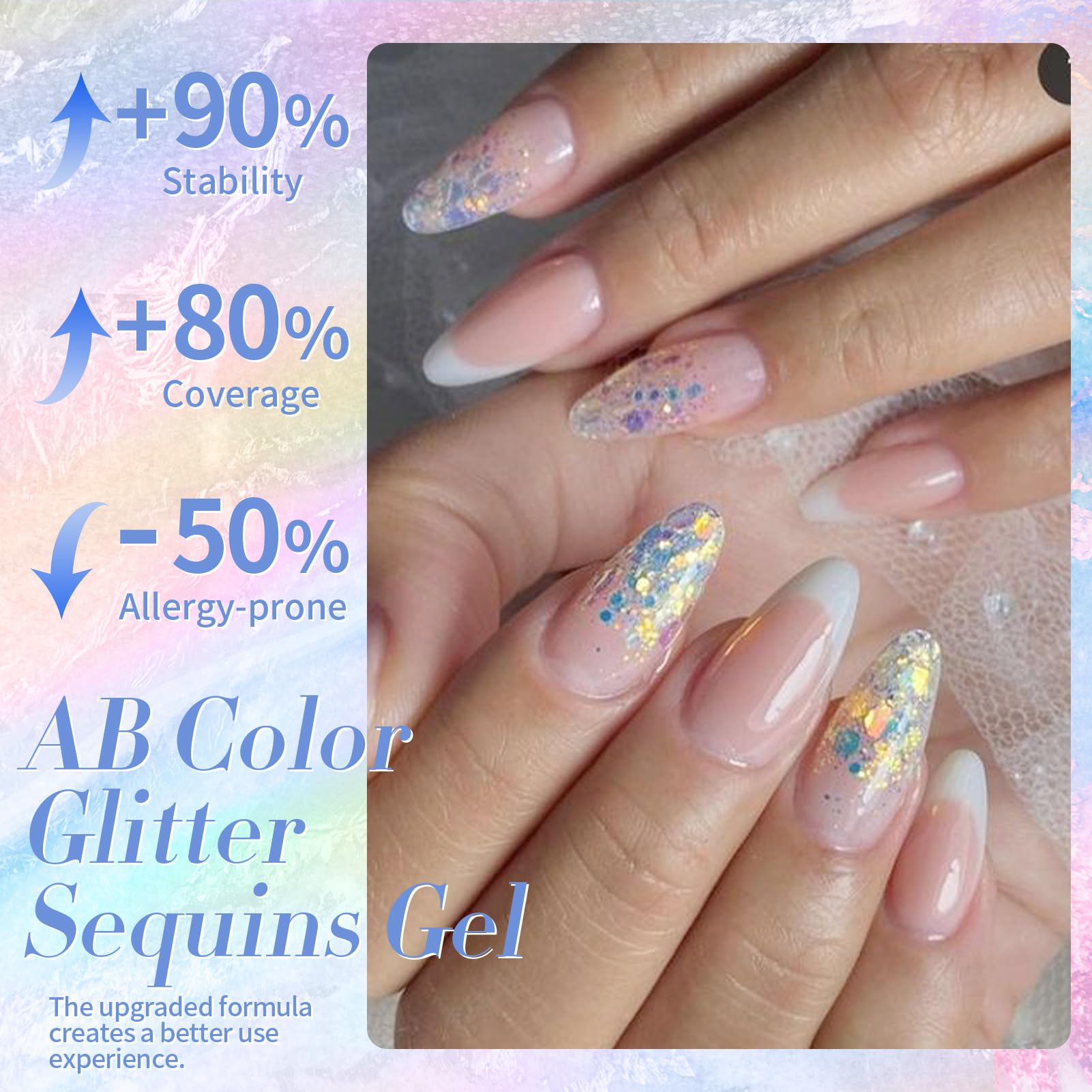 Born Pretty packaging highlighting the pink glitter gel polish finish