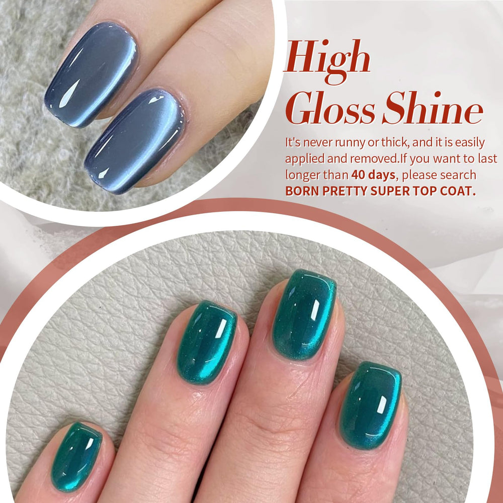 Born Pretty Glitter Shimmer Auroras polish for multidimensional nail sparkle.