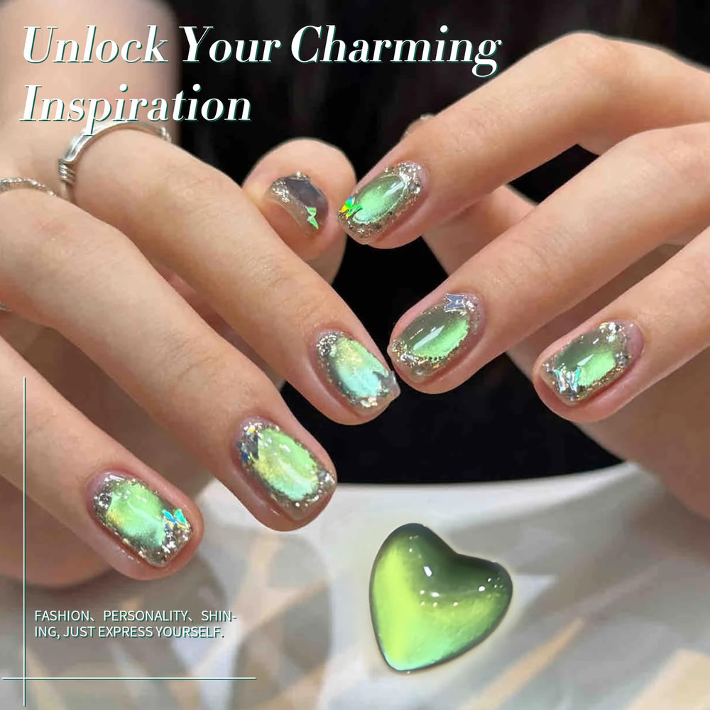 Born Pretty Green Gel Nail Polish with bright, durable gloss on nails.