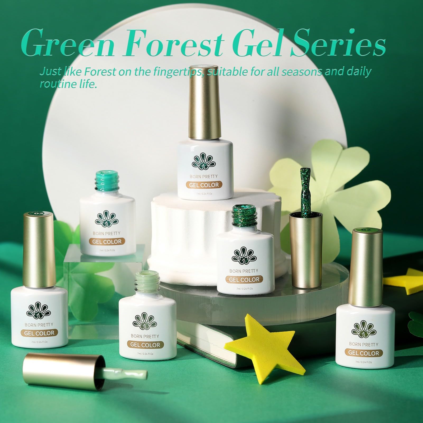 Born Pretty lime-green gel polish brings fresh spring vibes to nails.