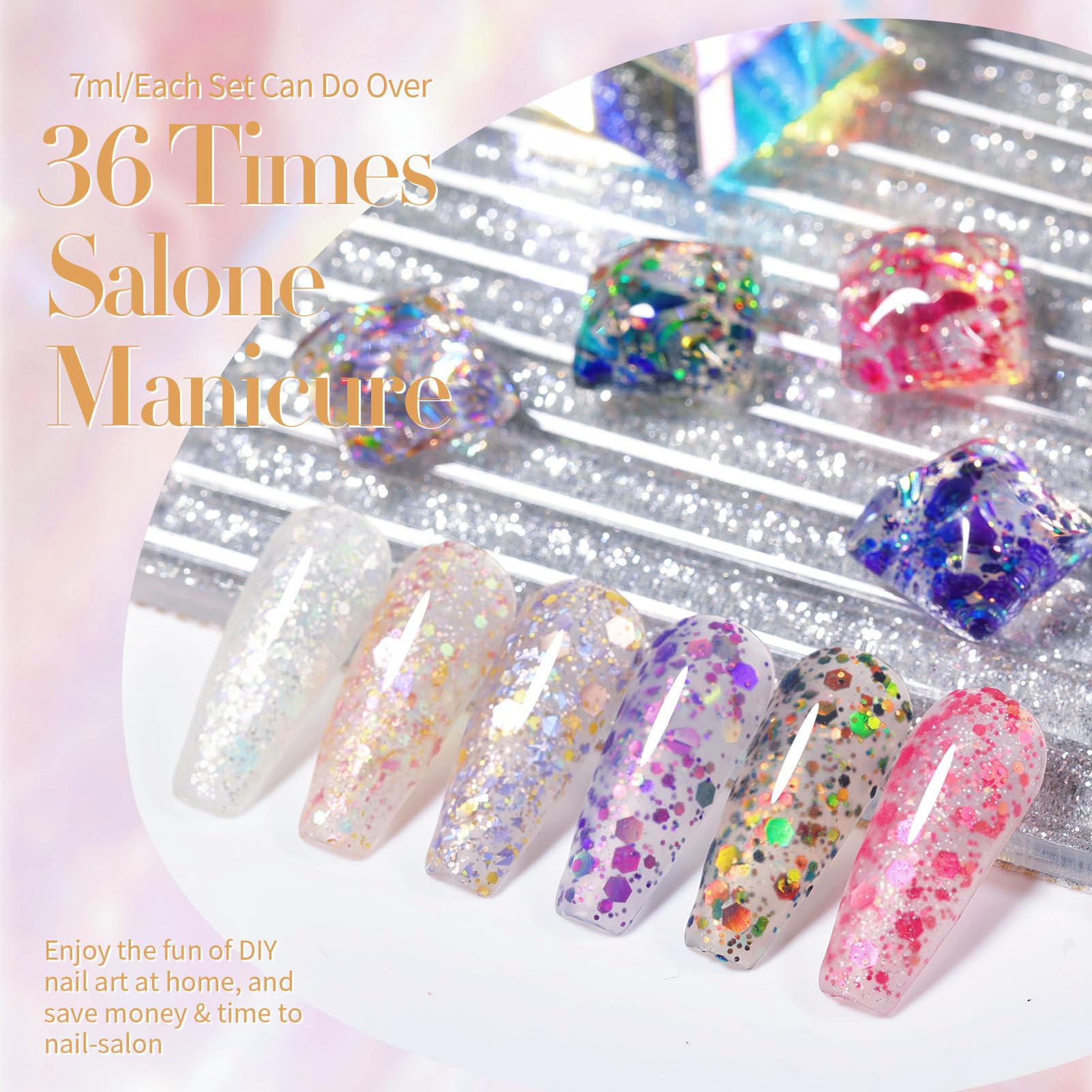 Born Pretty green glitter gel polish for fresh, garden-inspired looks