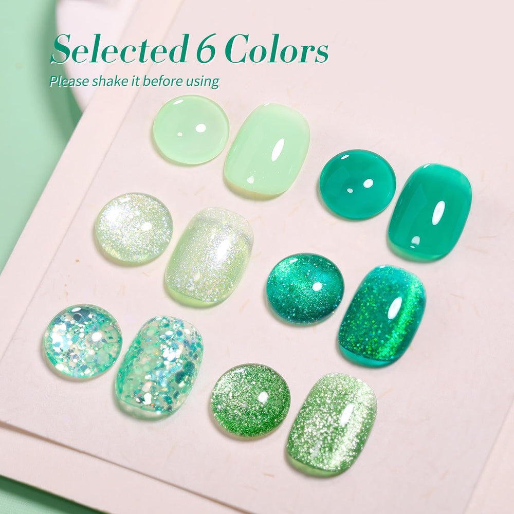 Born Pretty glitter holographic gel provides sparkling depth on nails.