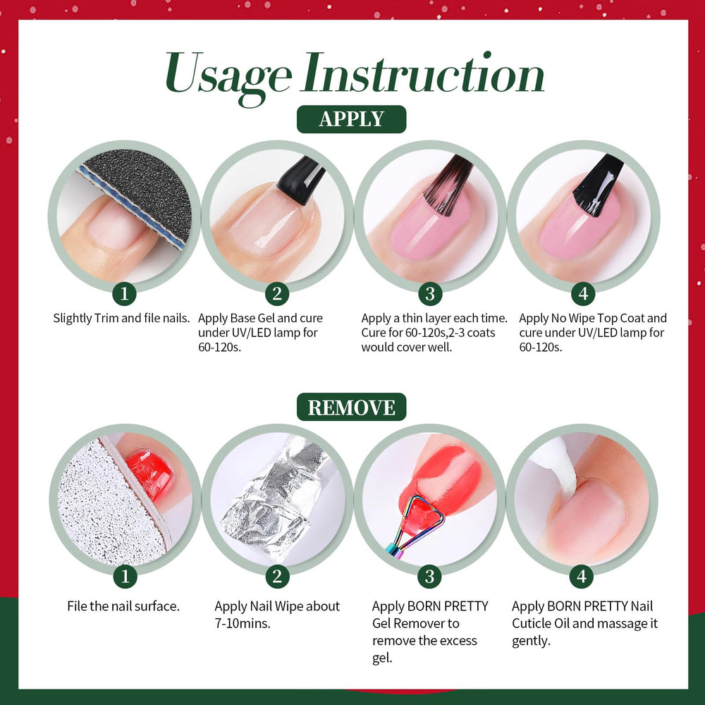Born Pretty holiday nails at-home setup for simple, salon-like gels.