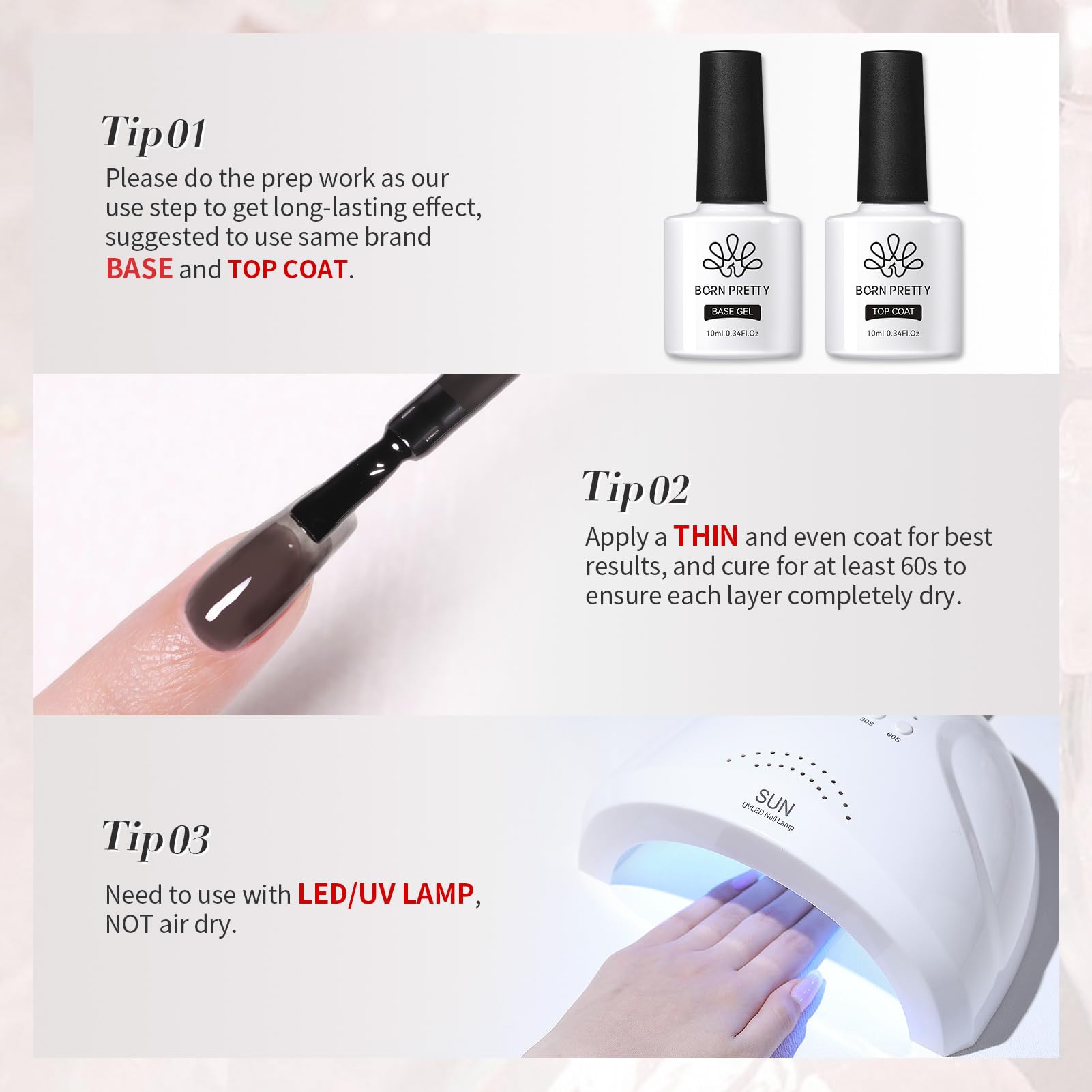 Born Pretty jelly black gel nail polish delivers a brilliant shine finish.