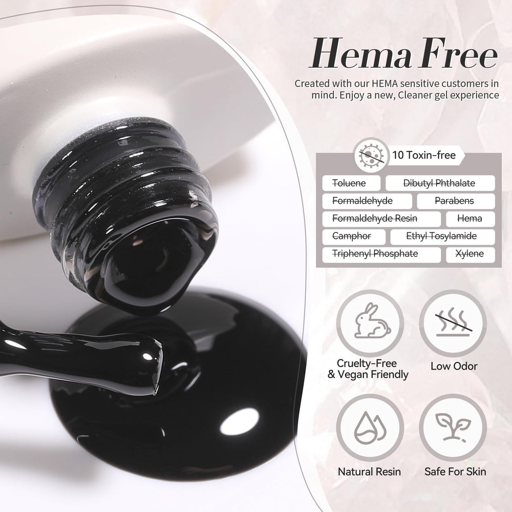 Born Pretty jelly black gel nail polish comes in gift-ready packaging.