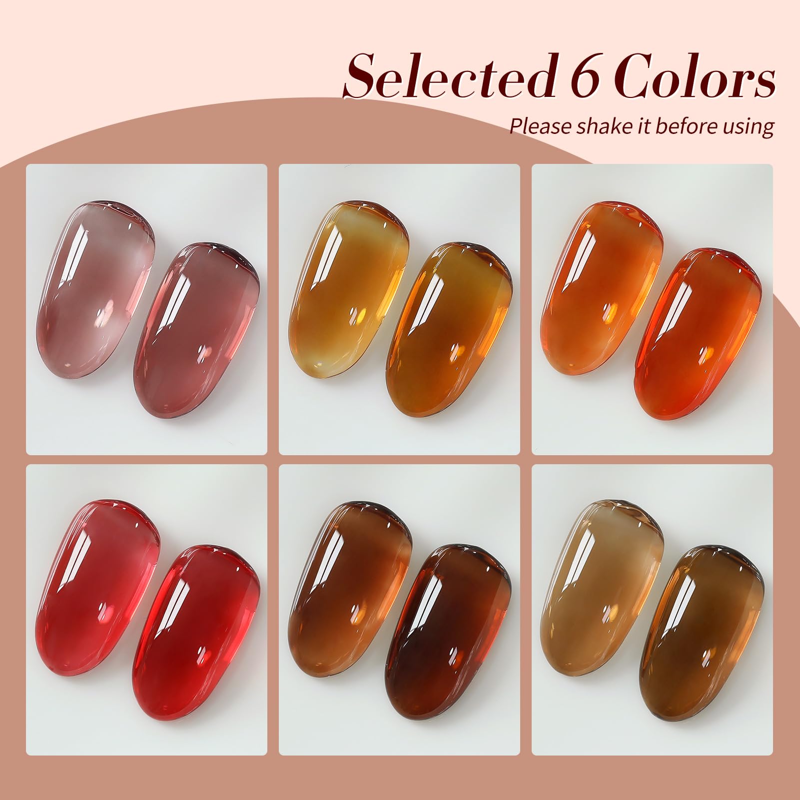 Born Pretty jelly gel brown nail polish offers deep semi-transparent elegance