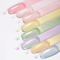 Born Pretty jelly gel nail polish glitter holographic finish for sparkling nails.