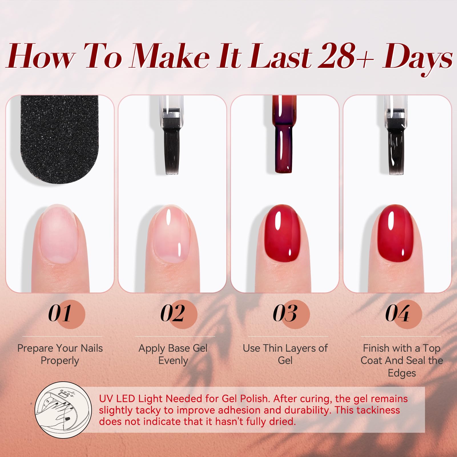Born Pretty jelly gel nail polish kit with six colors