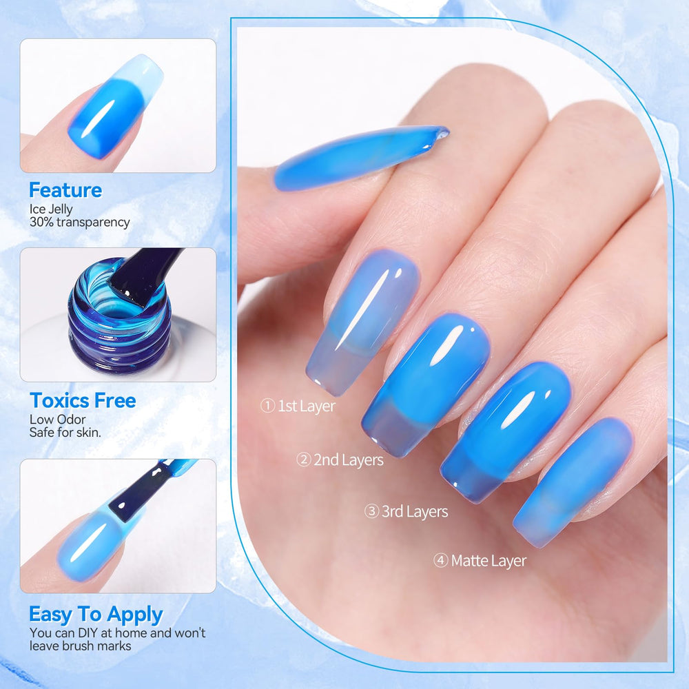 Dual-step application of jelly gel by Born Pretty for enhanced depth